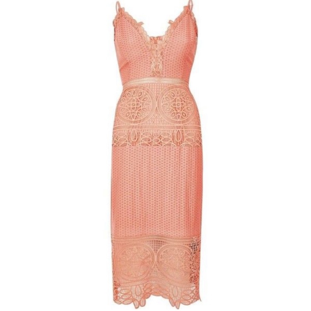 Beautiful, Coral, River island midi dress